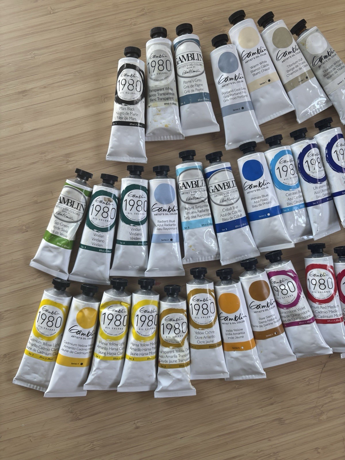 Gamblin Artist’s Oil Colors Paints + Gamblin 1980 Colors 35 NEW!!