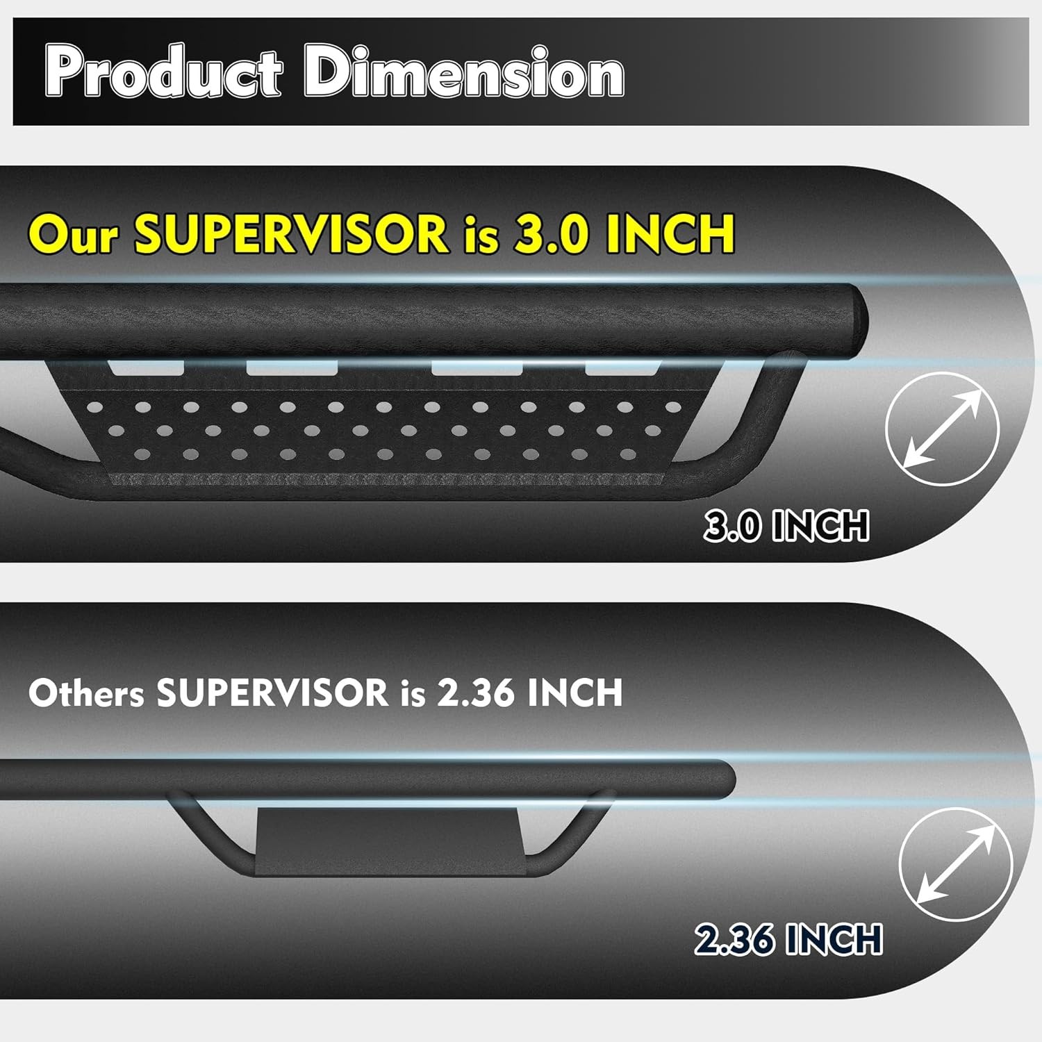Running Boards Side Steps Compatible with 2007-2018 Wrangler JK 4-Door