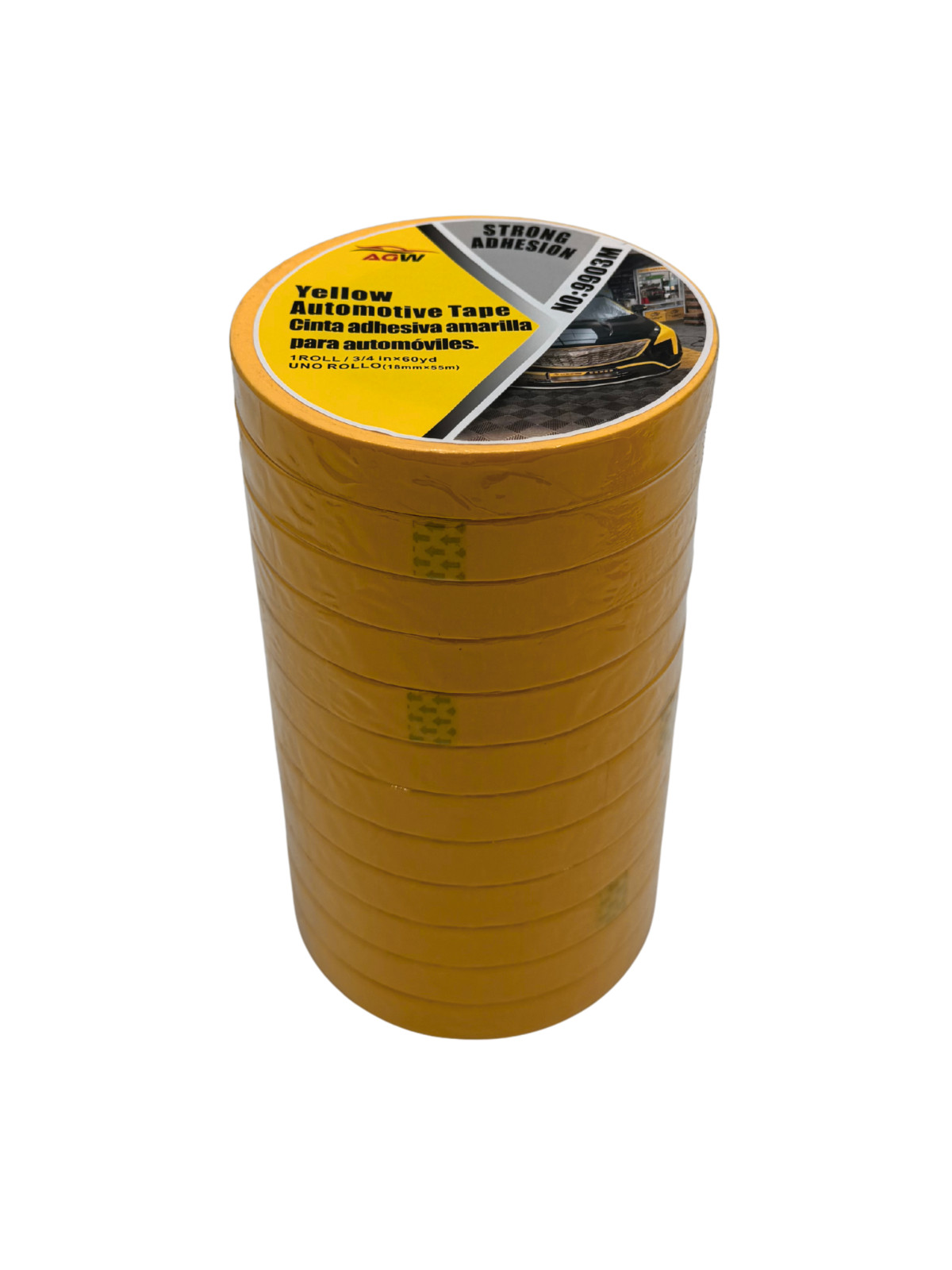 Automotive Prep Yellow Masking Tape 60yd (3/4") or (1-1/2") 4 Sleeves/Box