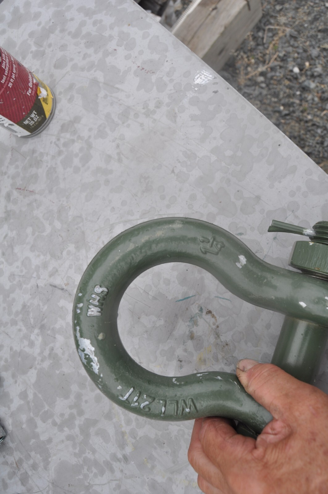 WHS 21 TON MIL SURPLUS SHACKLE BOLT AND COTTER PIN USA MADE