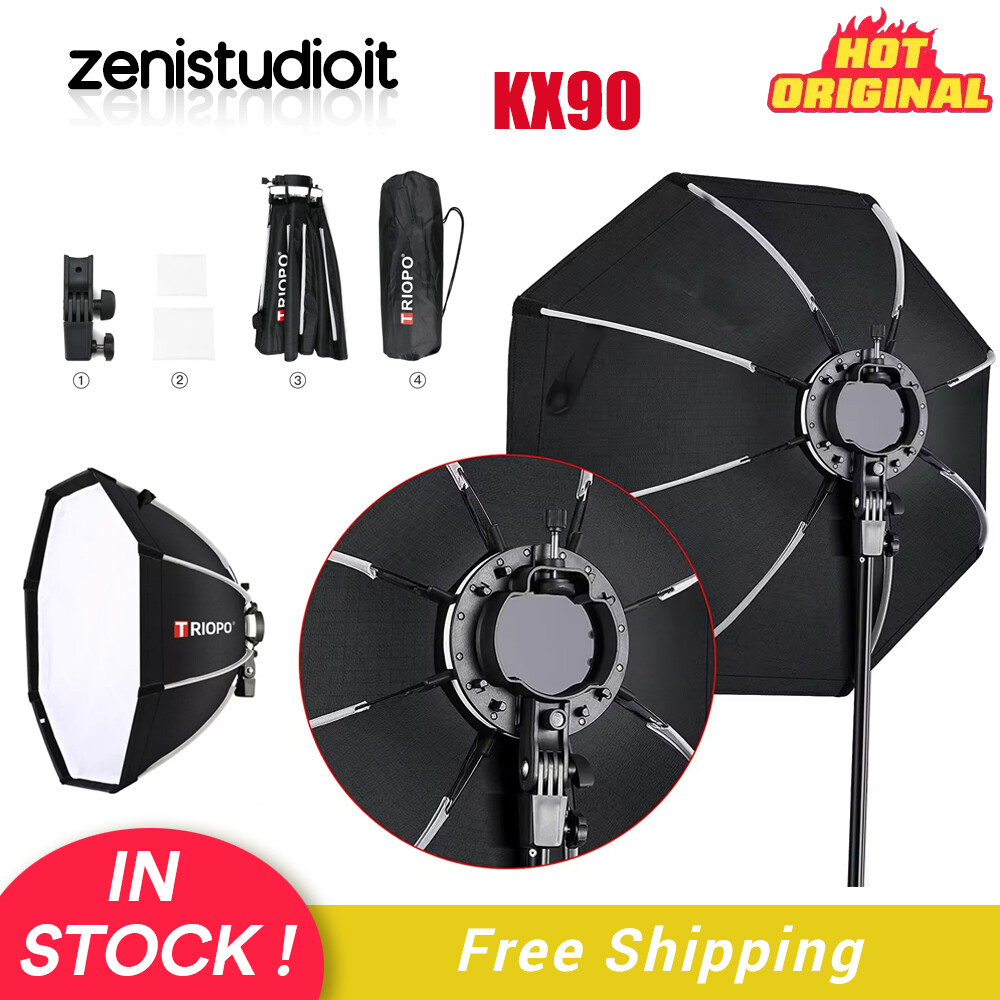 US Triopo KX90 90CM Foldable Speedlite Octagon Softbox for Godox V1 AD200 V860II