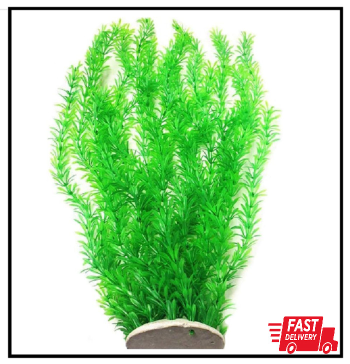 23 Inches Tall Green Grass Extra Large Plastic Plants Aquarium Fish Tank Decor