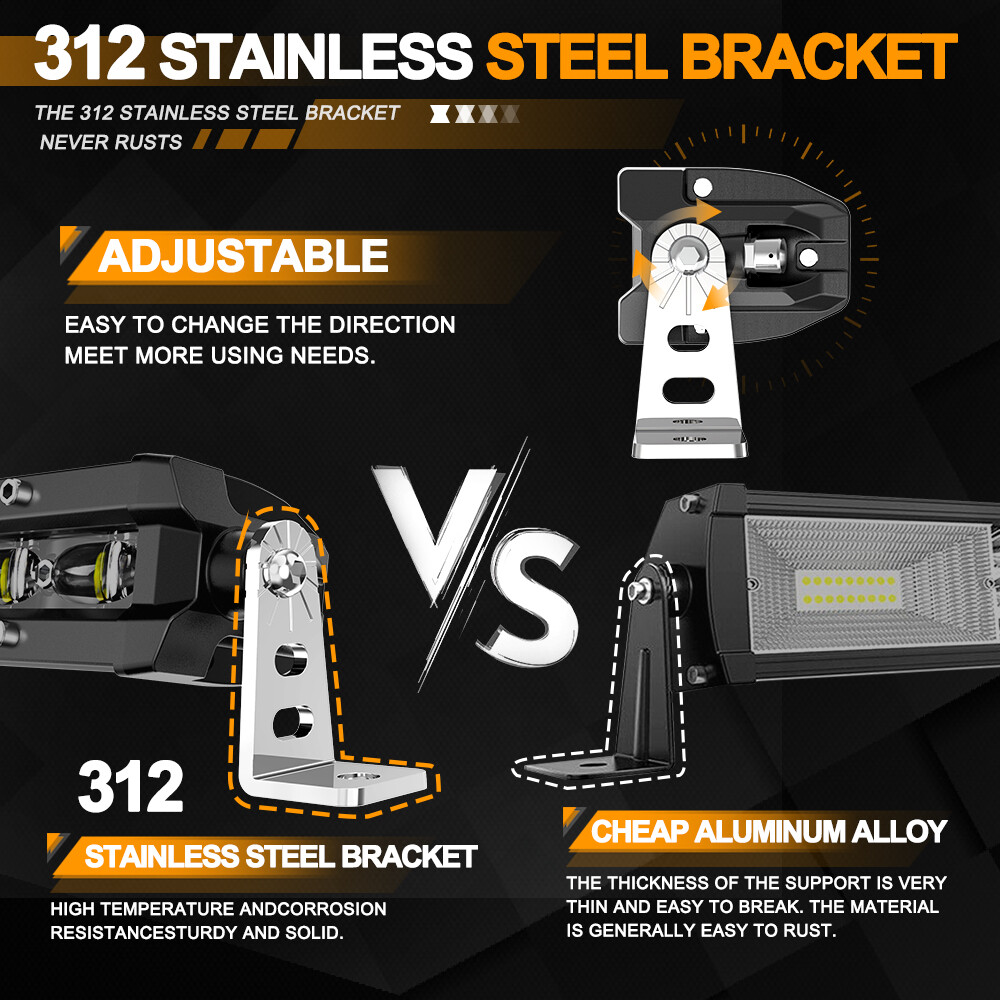 Ultra Slim 44"inch Curved LED Light Bar Offroad For Can-Am Maverick X3 UTV 42"