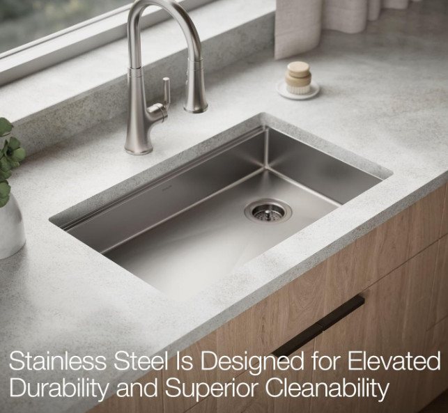 Kohler 33660-PC-NA Strive 29" Workstation Kitchen Sink, Stainless Steel*READ*