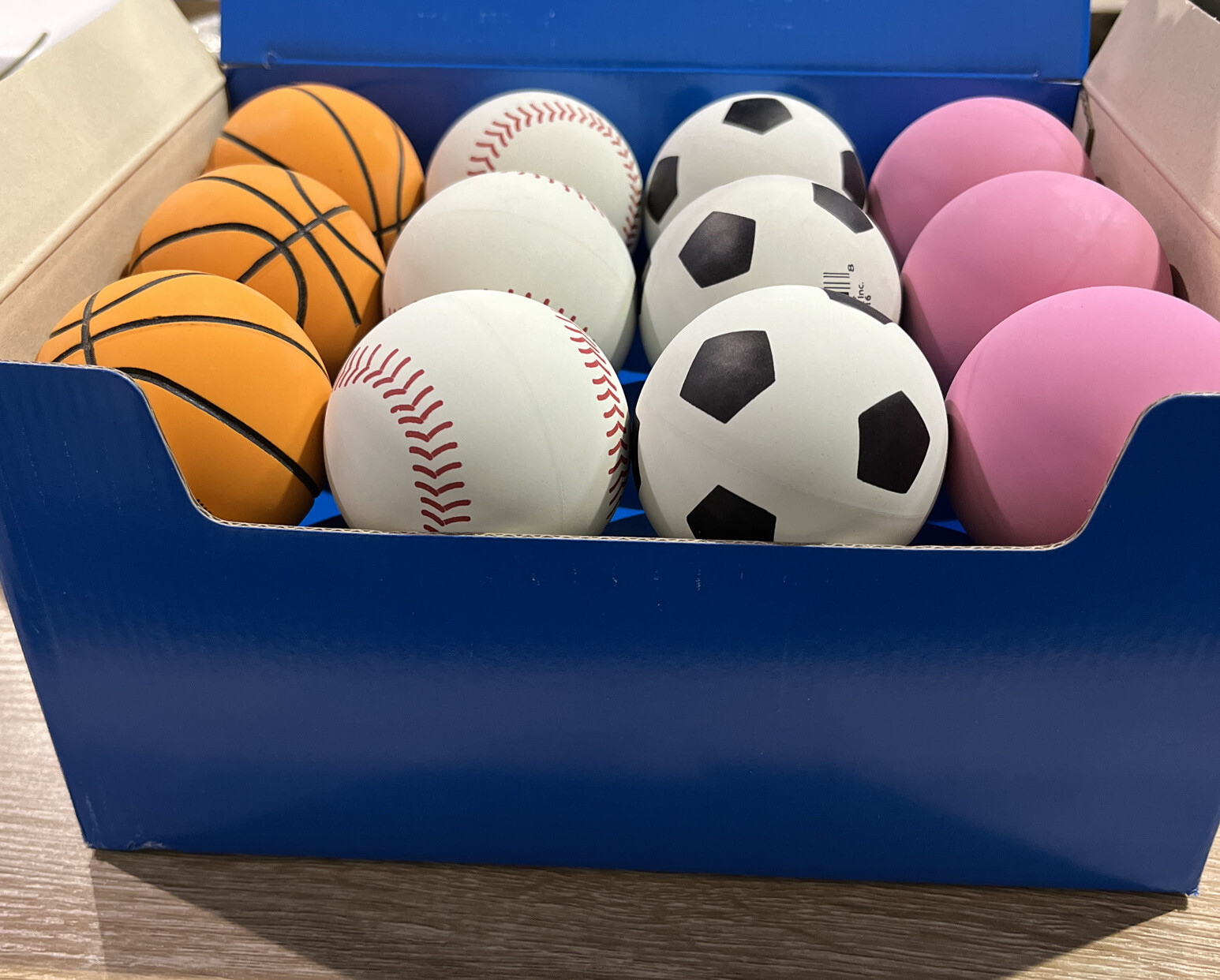 BOUNCY SPORT BALLS ( 24 pack assorted 2 inch each )