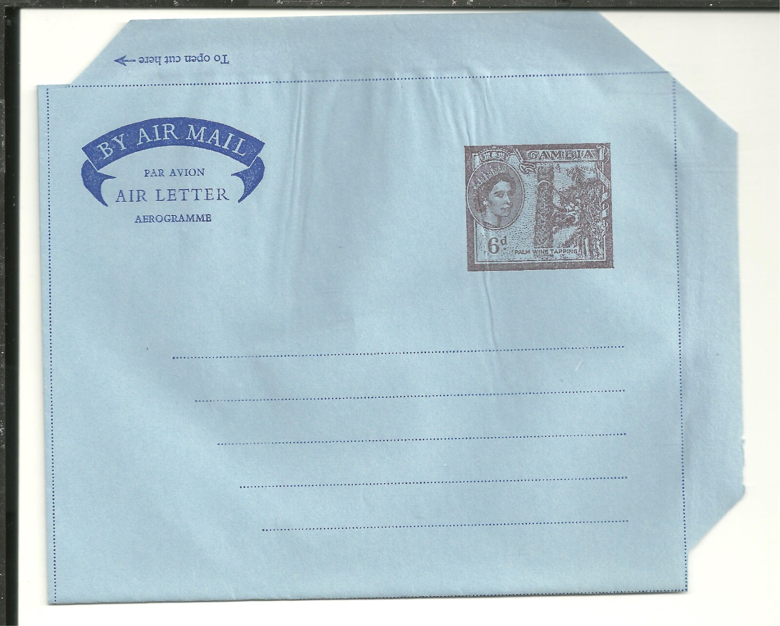GAMBIA CIRCA 1956 AIR LETTER (P146)