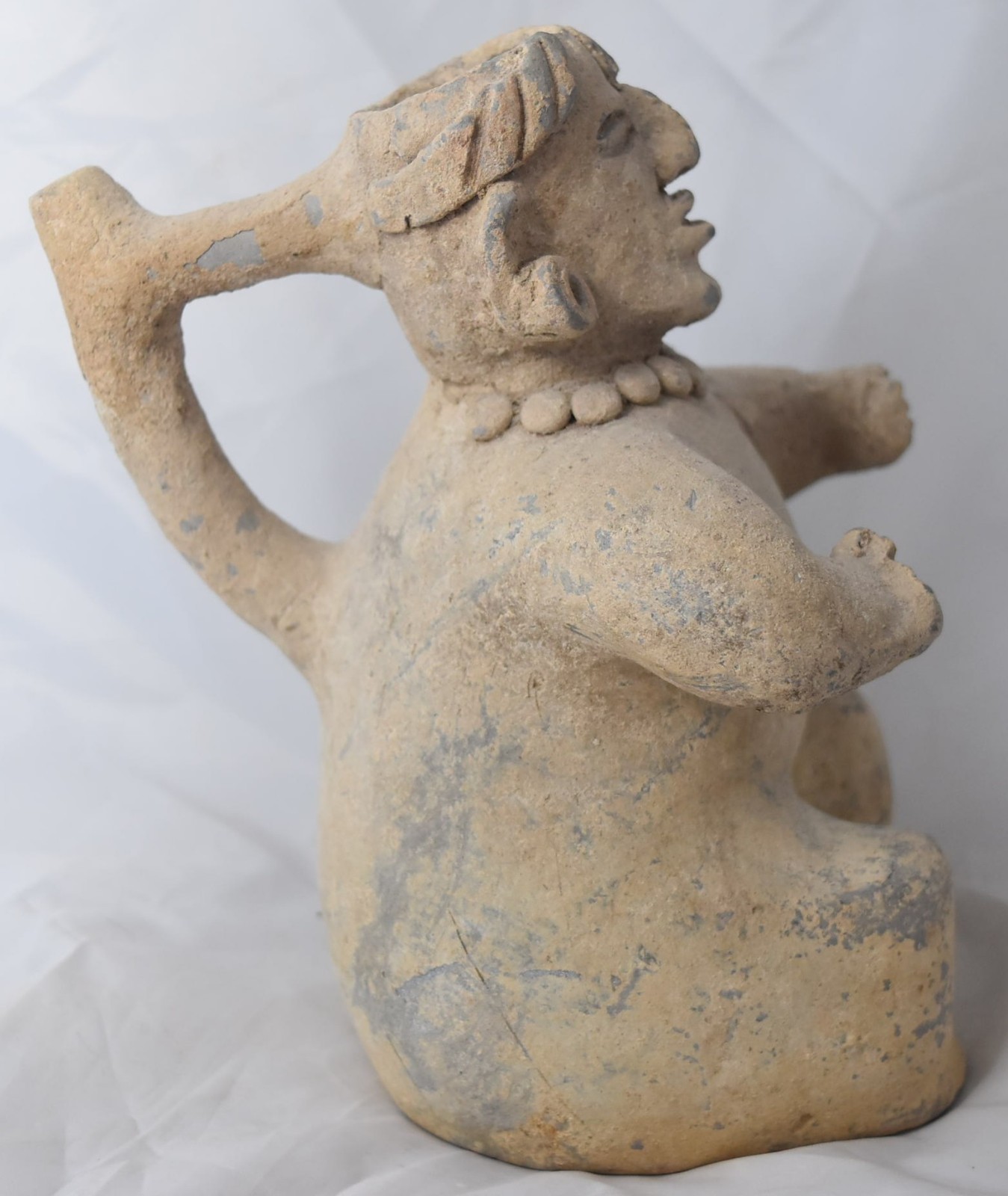 Ancient Pre Columbian Moche Culture Stirrup Spout Vessel Pottery 200CE-800CE