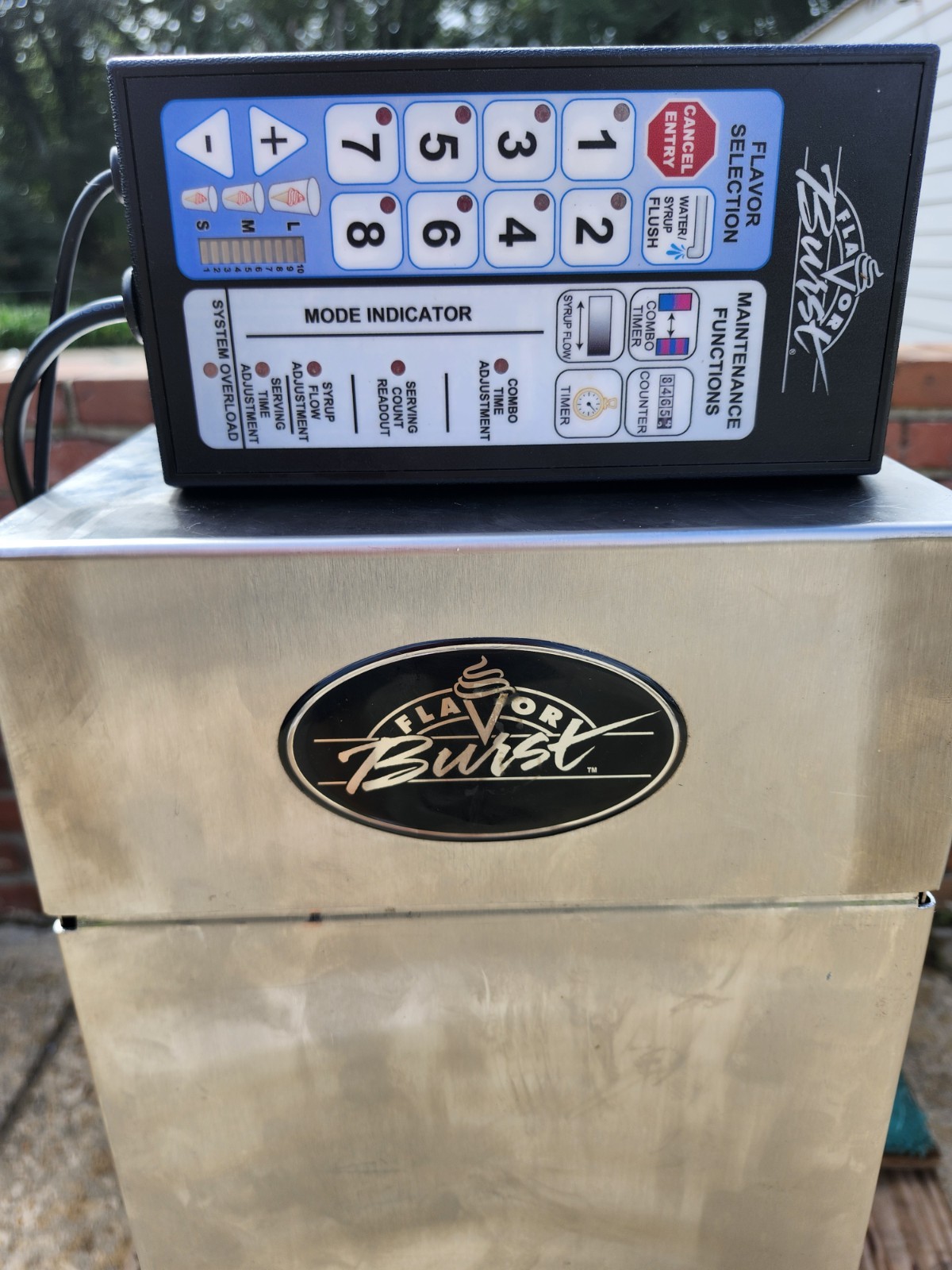 FLAVORBURST FB80S-08 Frozen Beverage Flavor Injector with Pumps and gauge