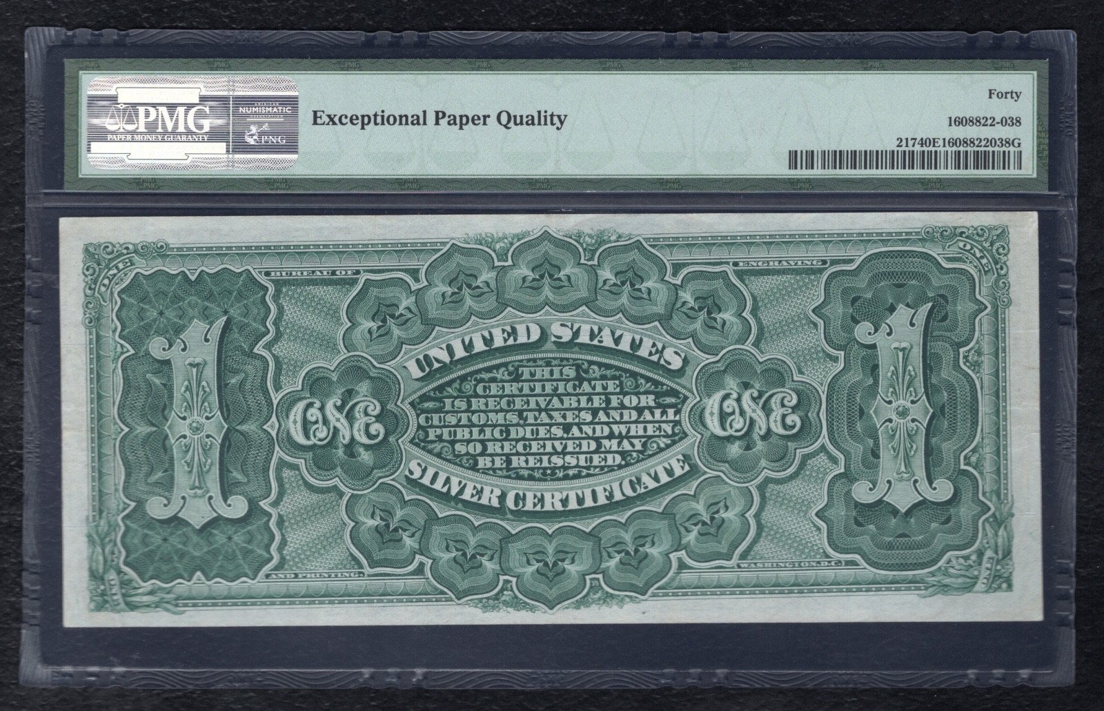FR. 217 1886 $1 ONE DOLLAR “MARTHA” SILVER CERTIFICATE PMG EXTREMELY FINE-40EPQ