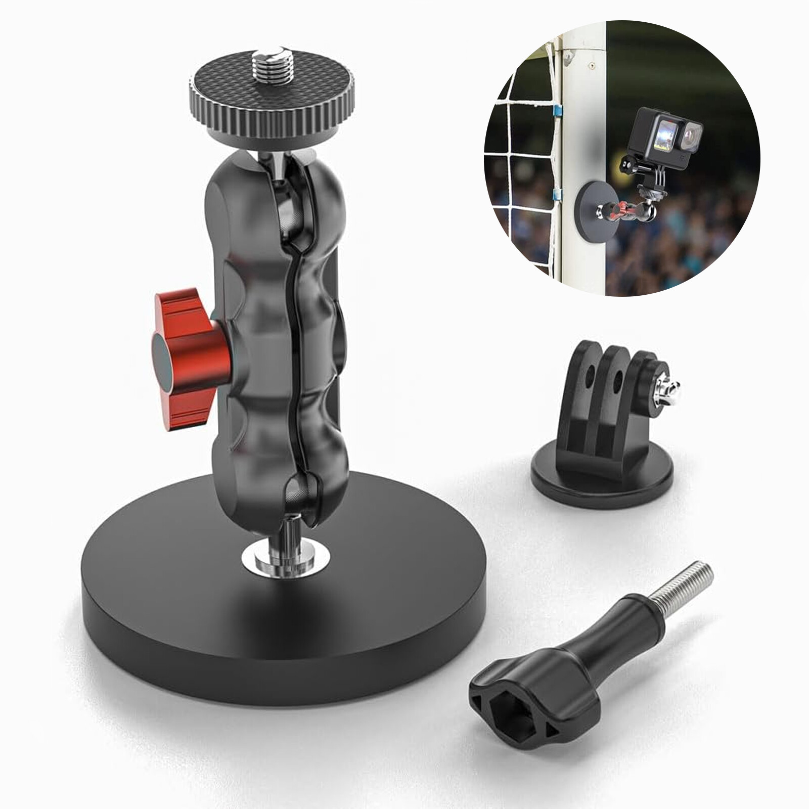 Strong Magnetic Camera Mount for GoPro 13/12 DJI Insta360 360° Rotation Holder