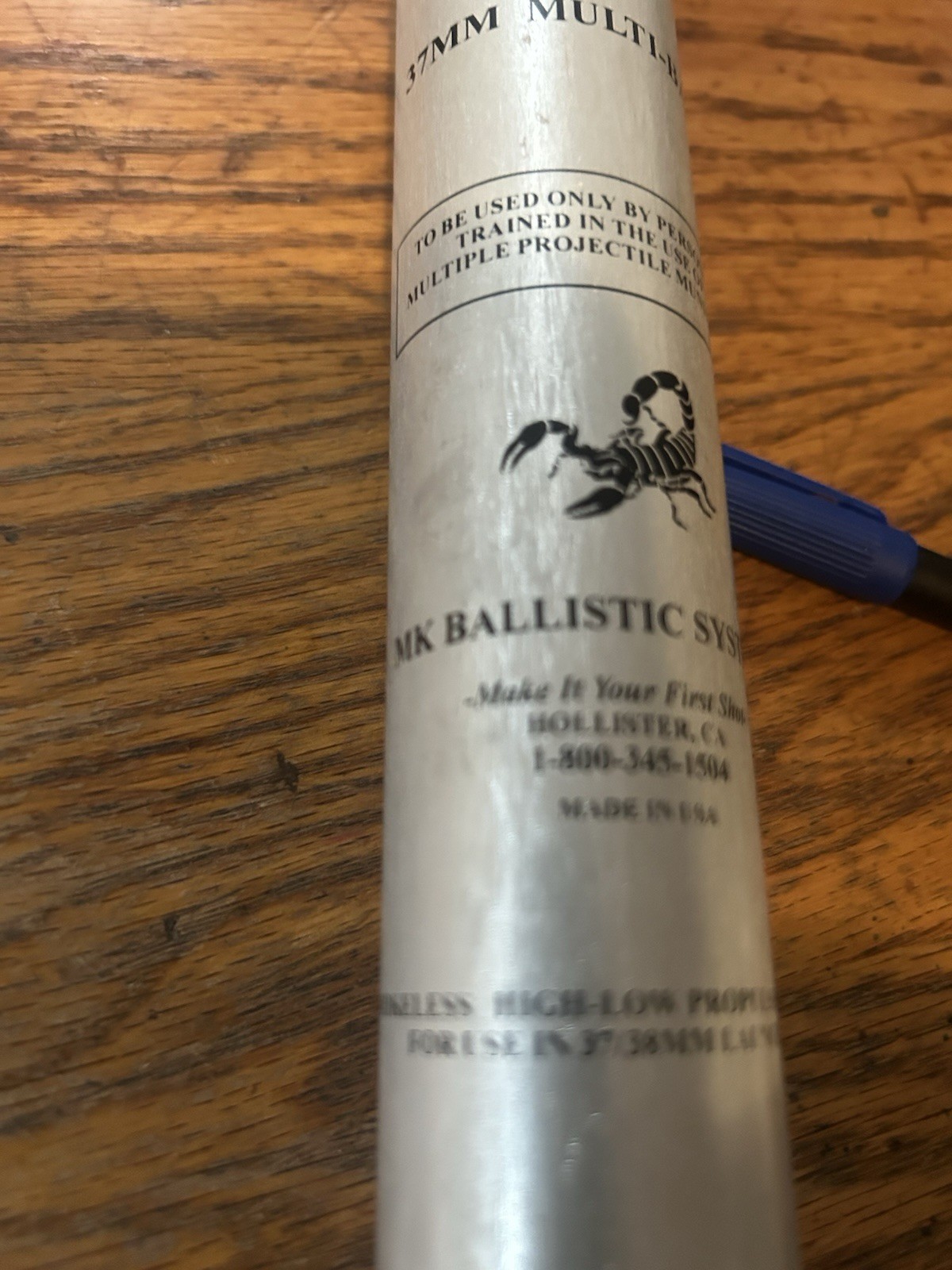 3-pk MK Ballistics reloadable 37MM 8” case Use380/38 rimmed blank Flare Casing