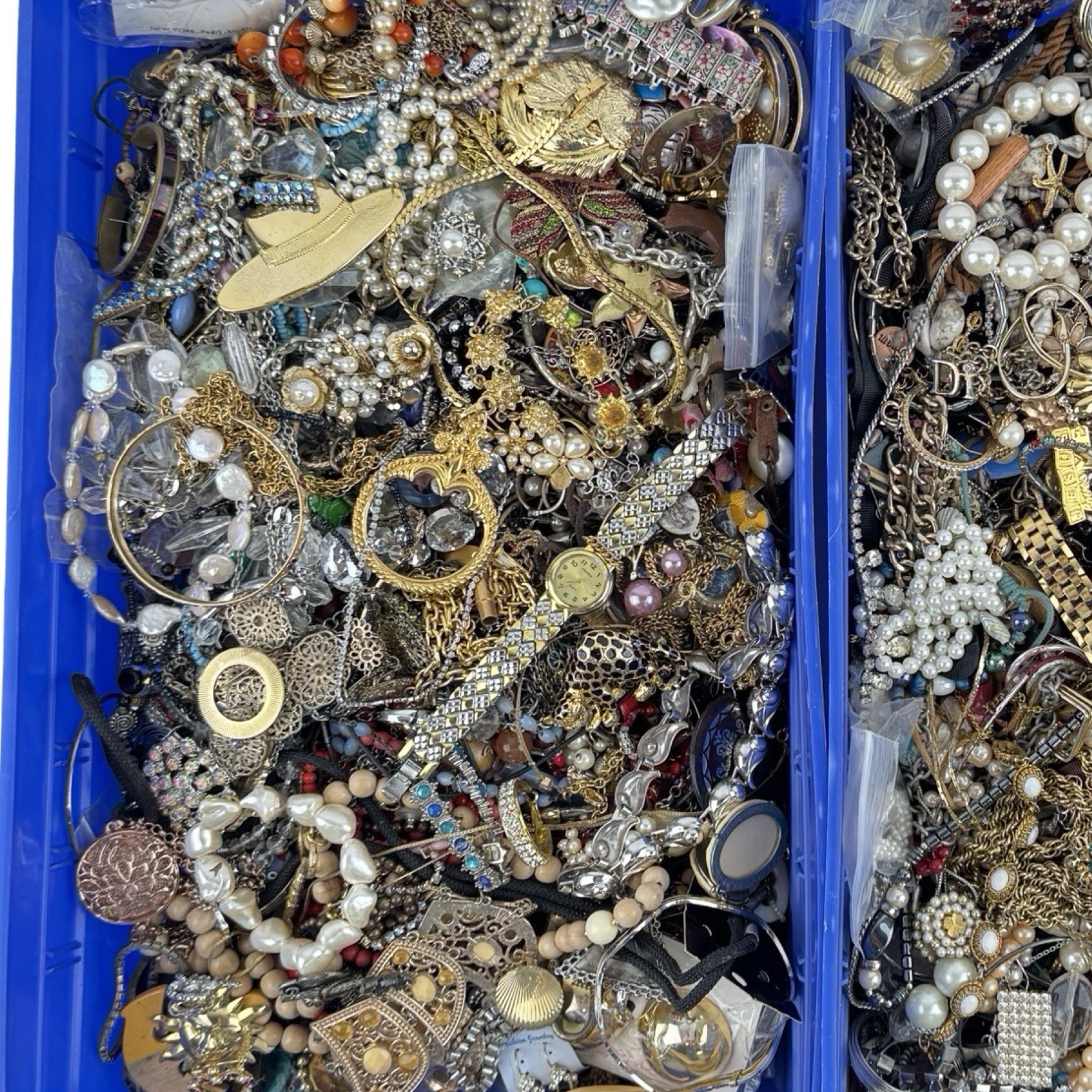 5 Pound Unsorted Tangled Jewelry Vintage Modern Wear Junk Mystery Treasure Hunt