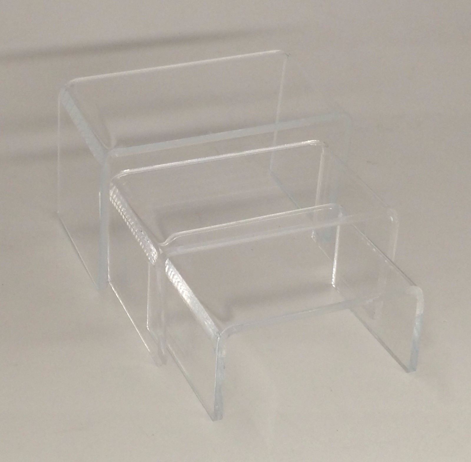 Small Clear Acrylic Display Risers: Set of 3