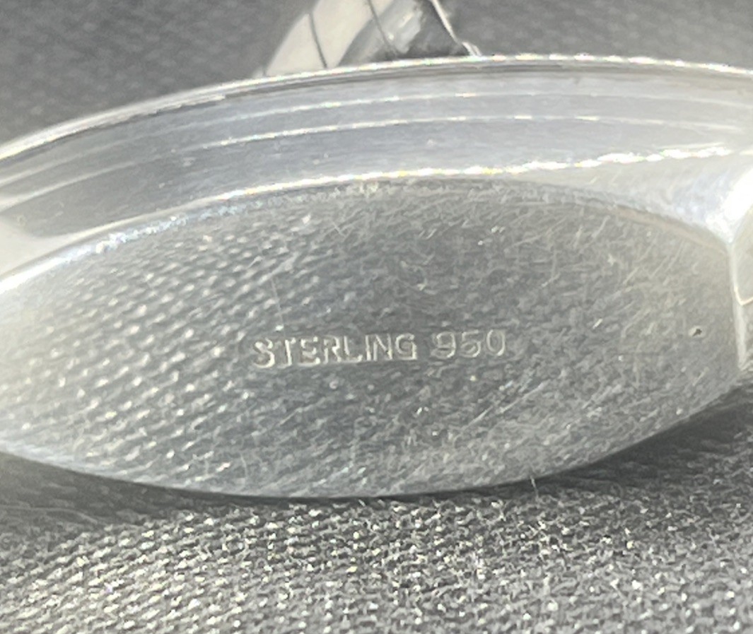 Antique Japanese 950 Sterling Silver Sailboats Salt & Pepper Shakers Set 6 Pc