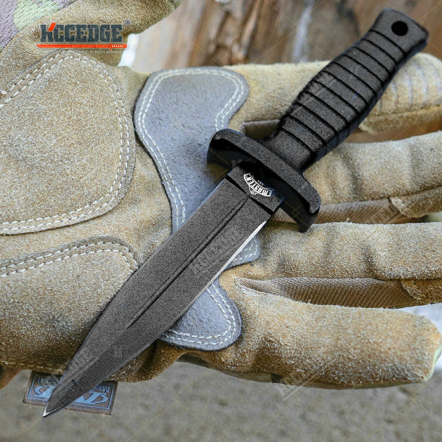 7" Emergency Knife W/ Fire Starter In Sheath Camping Knife Fixed Blade Knife
