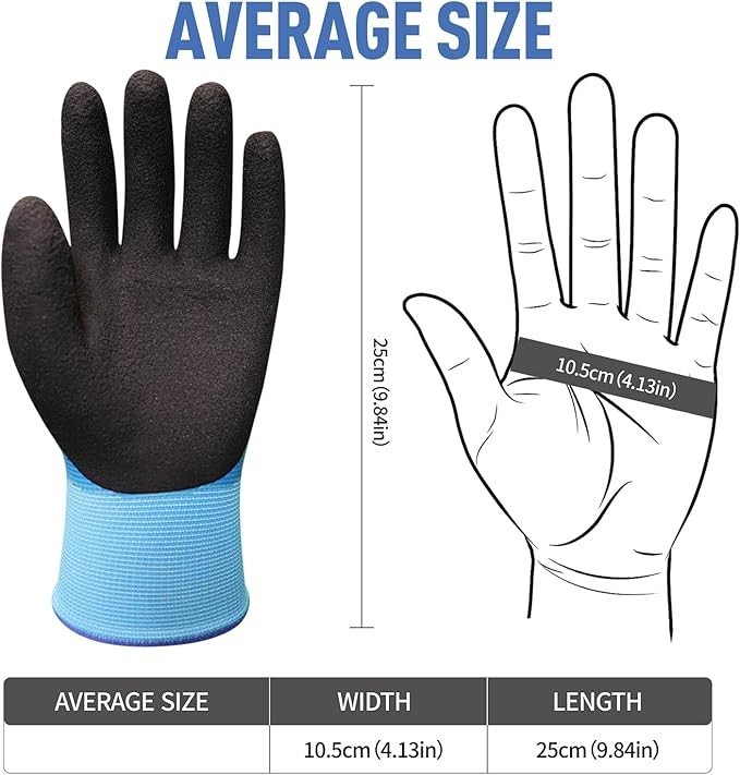 1000V High Voltage Electrical Gloves Insulated Rubber, Waterproof Non-Slip Palm