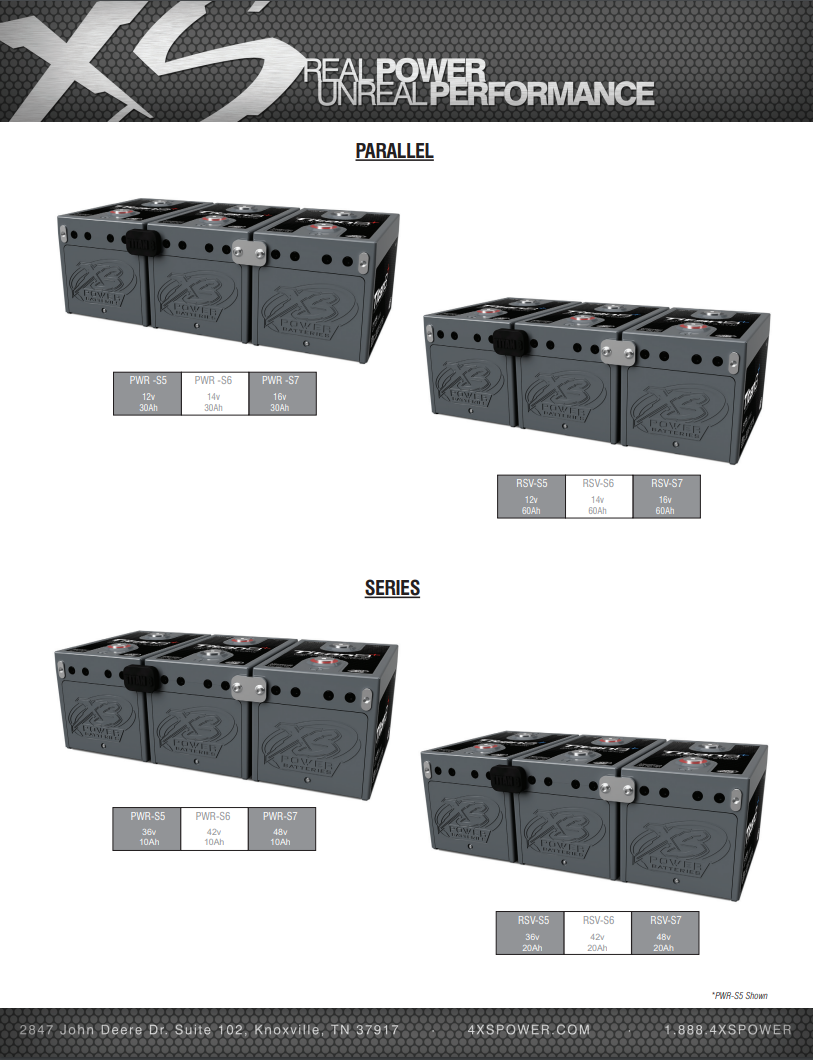 XS Power Titan 8 RSV-S5 20AH Lithium Car Audio Battery 2500W 12V 1000A