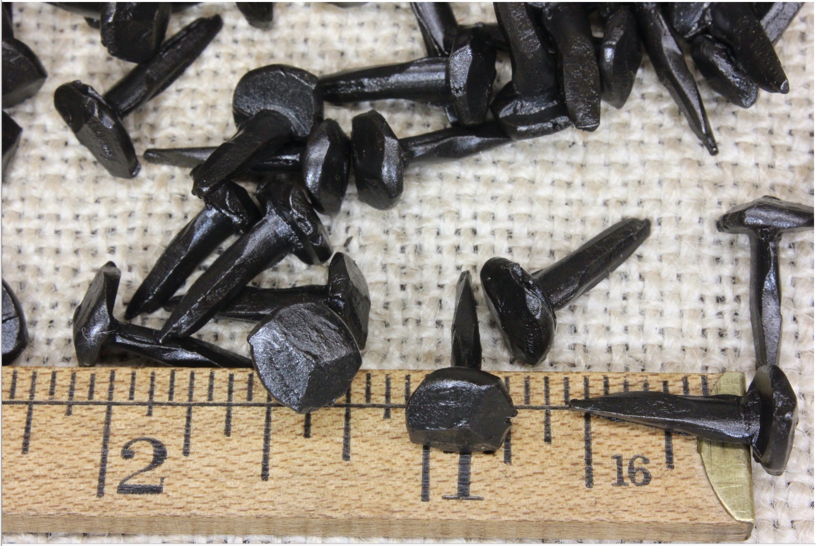 5/8" Rosehead 50 Nails Square Wrought Iron Tacks Vintage Rustic Decorative Look