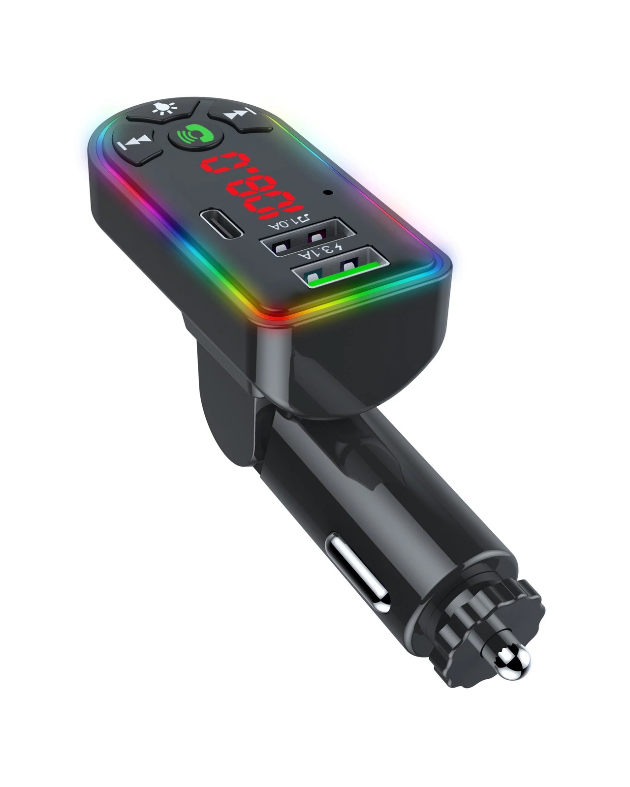 Audiobox TR-20 Car Bluetooth FM Transmitter with LED Lights