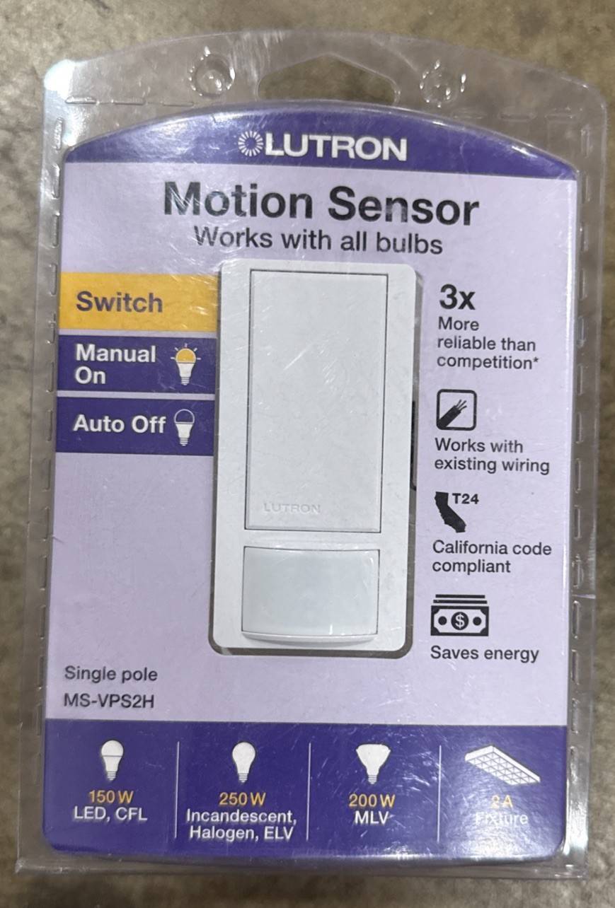 Lutron Maestro Vacancy Motion Sensor Light Switch