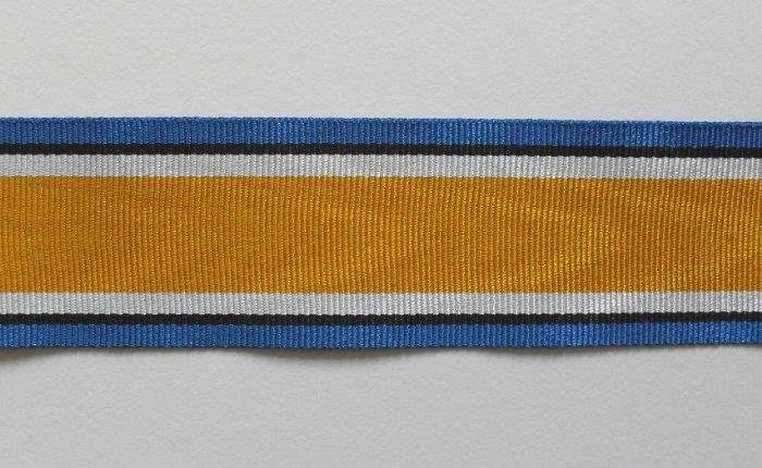 WWI. BRITISH WAR MEDAL 1914 - 20. FULL SIZE MEDAL RIBBON ( 6" LONG ).