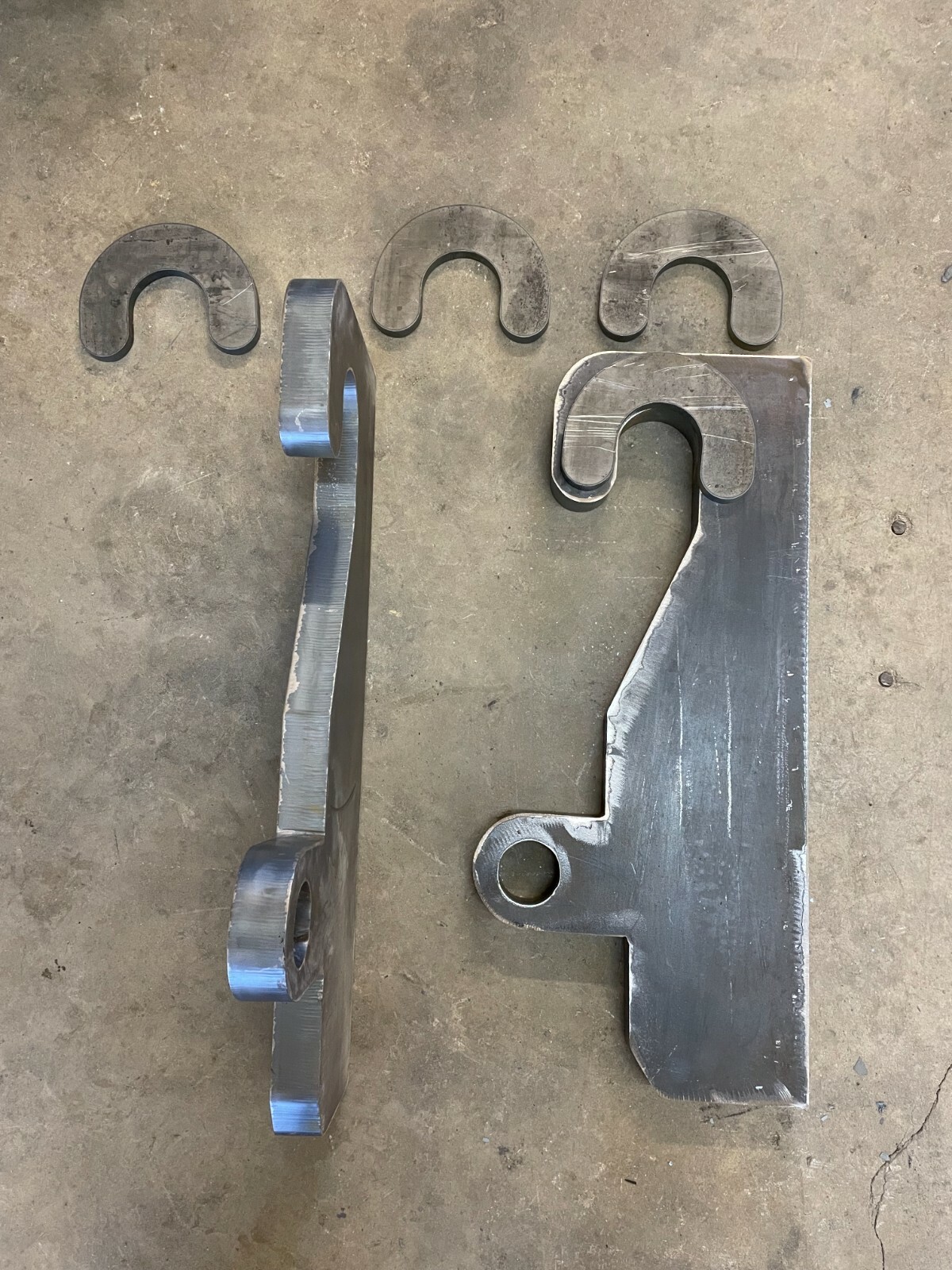 JRB 416 Blank Quick Attach for JRB Loader mounts+Wear Plates (Ears) for top hook