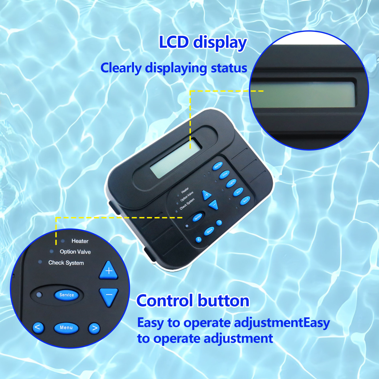 GLX-PL-LOC-P-4 Local Display Controller Keypad Replacement Fit for Hayward