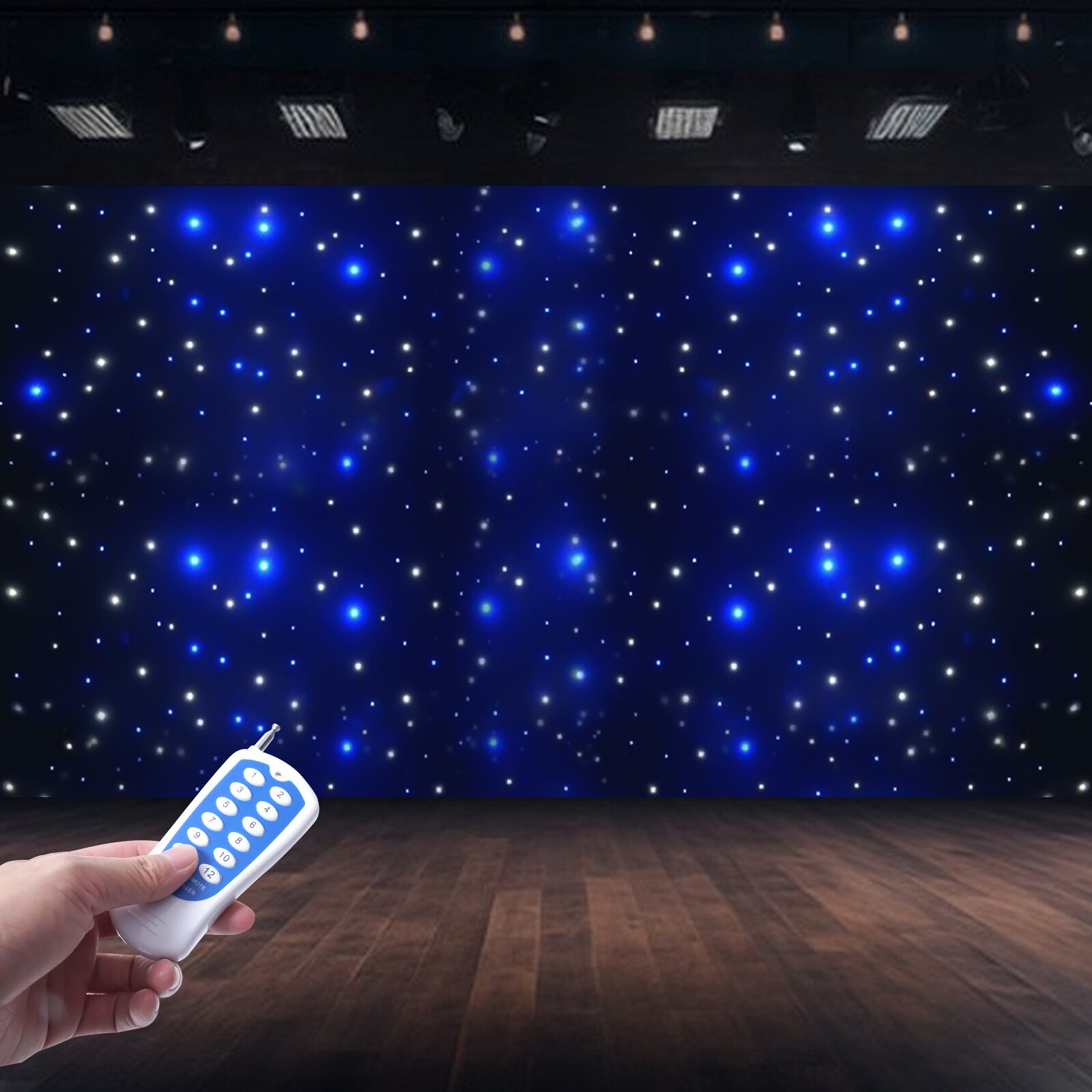 LED Star Stage Backdrop Star Curtain DMX512 Background Starry Sky + Controller