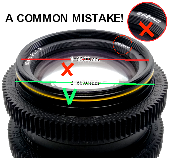 Flexible Seamless FollowFocus Gear Rings for Vintage, Video, Photo, Cine Lenses