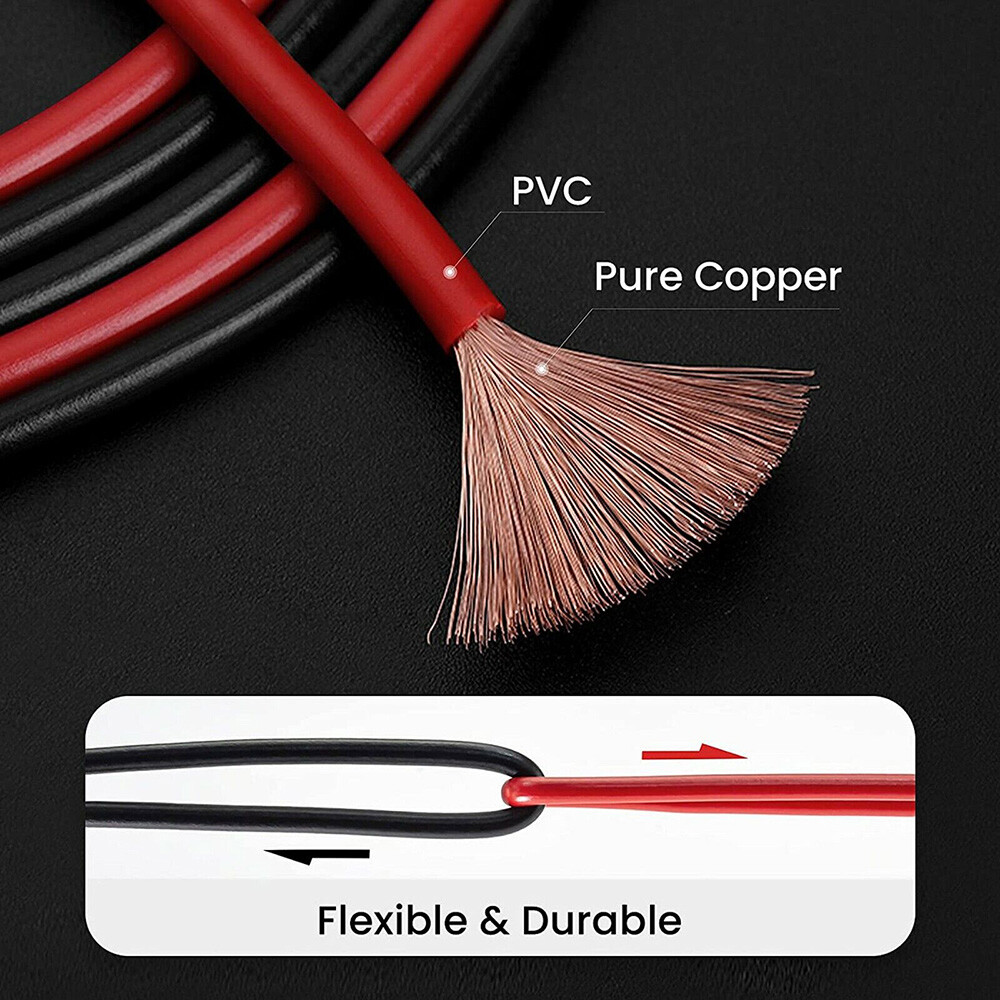 3FT Banana Plug Probe Cable to Alligator Test Lead Clip Wire For Multimeter