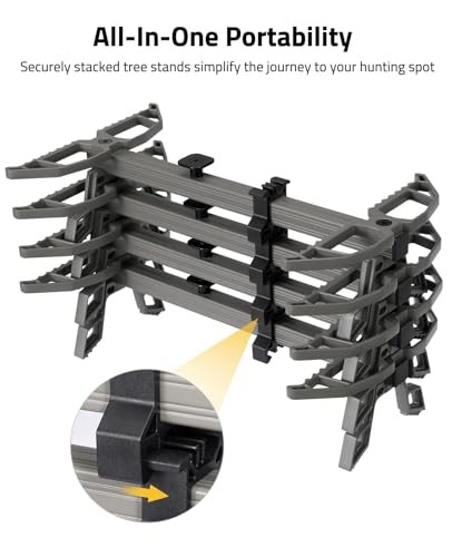 4-Pack Climbing Sticks, Extra Wide Non-Slip Climbing Sticks for Hunting，