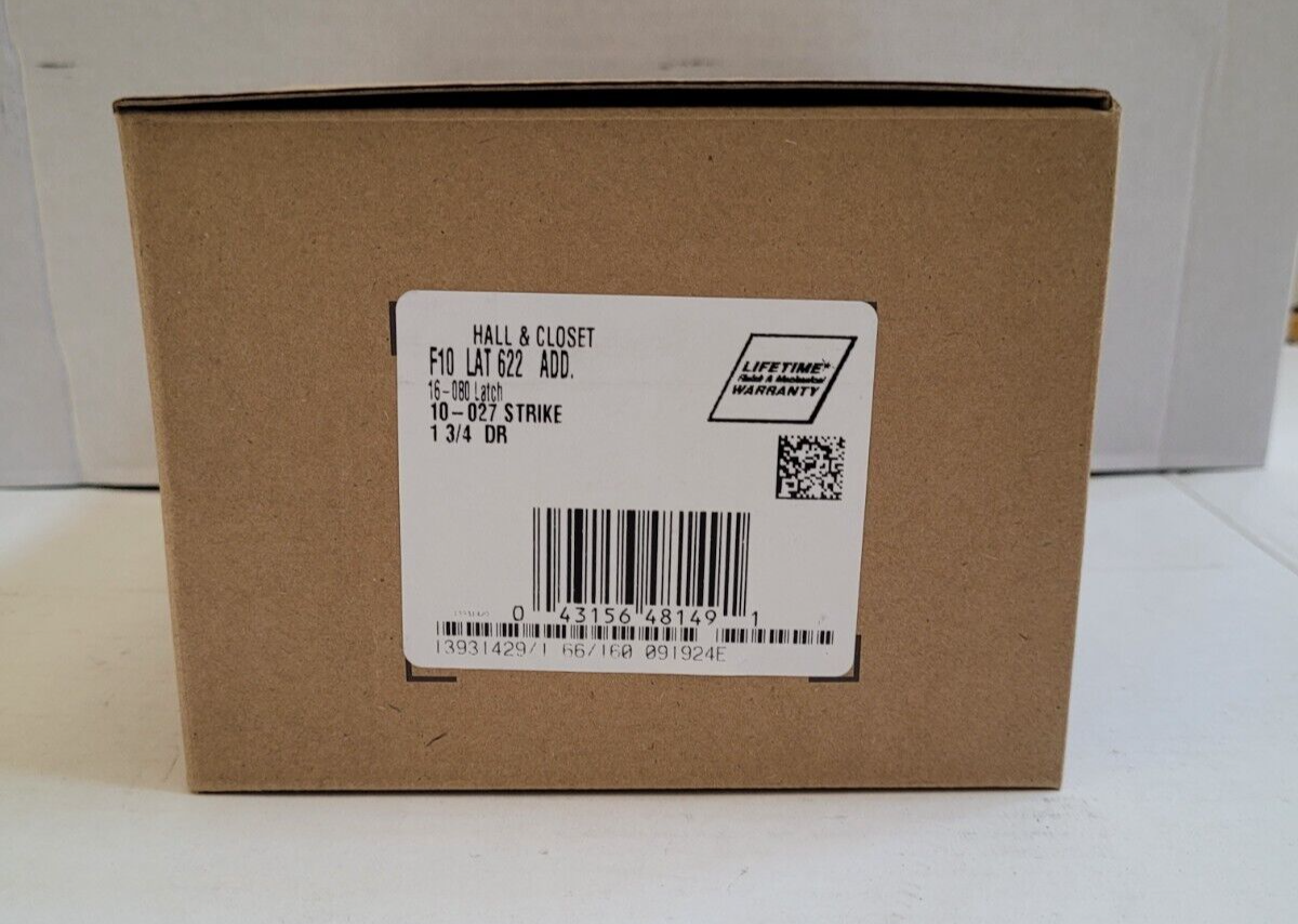 Schlage Matte Black Square Addison Latitude Door Lever Passage Hall/Closet