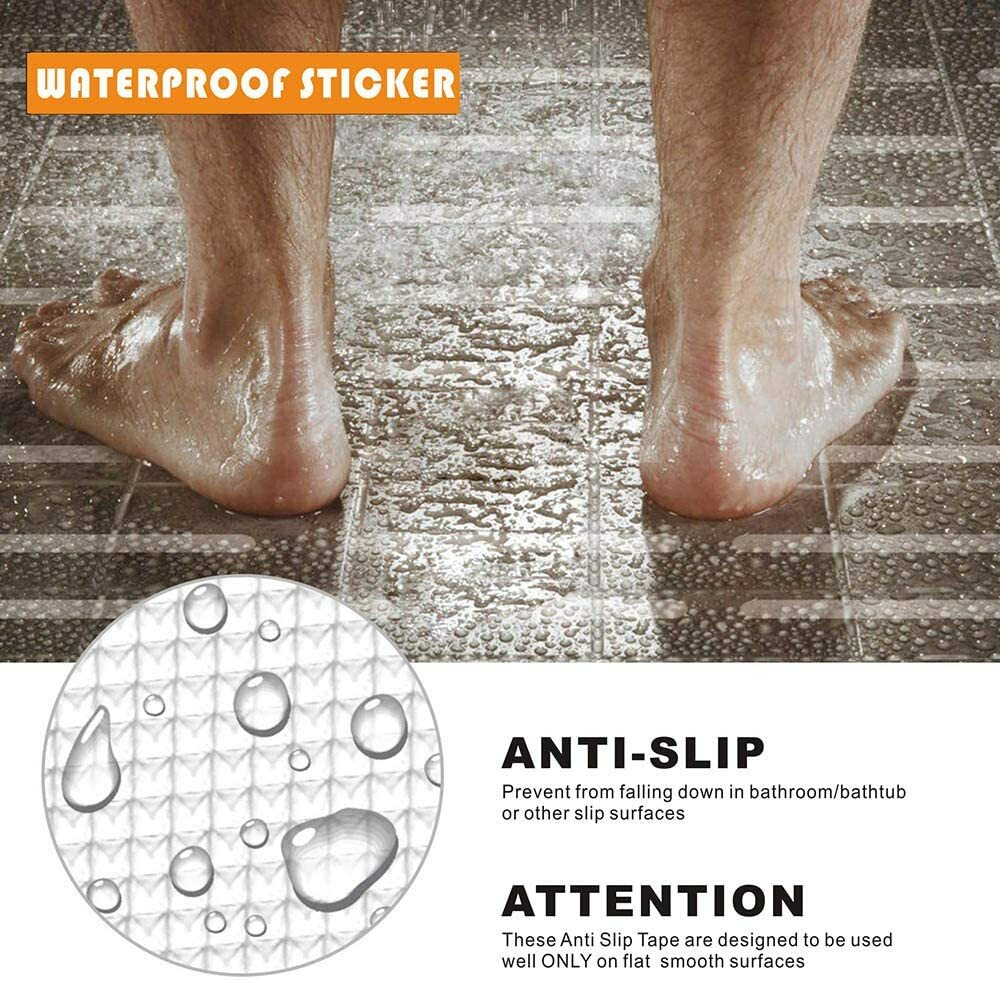 24PCs Bath Tub Shower Stickers Anti Slip Grip Strips Non-Slip Safety Floor Tread