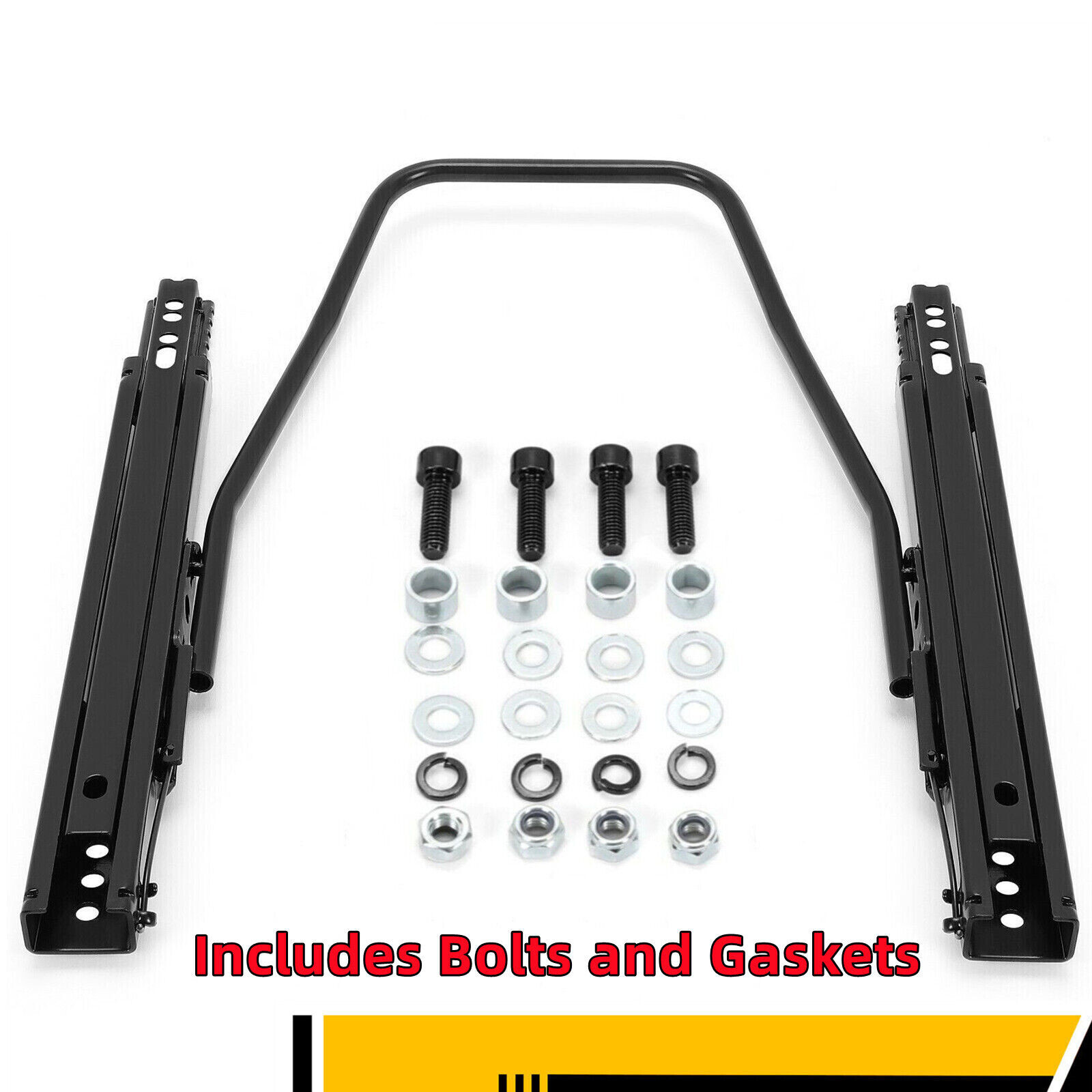 Universal Sliders Dual Locking Racing Bucket Seat Mounting Brackets Base Rail