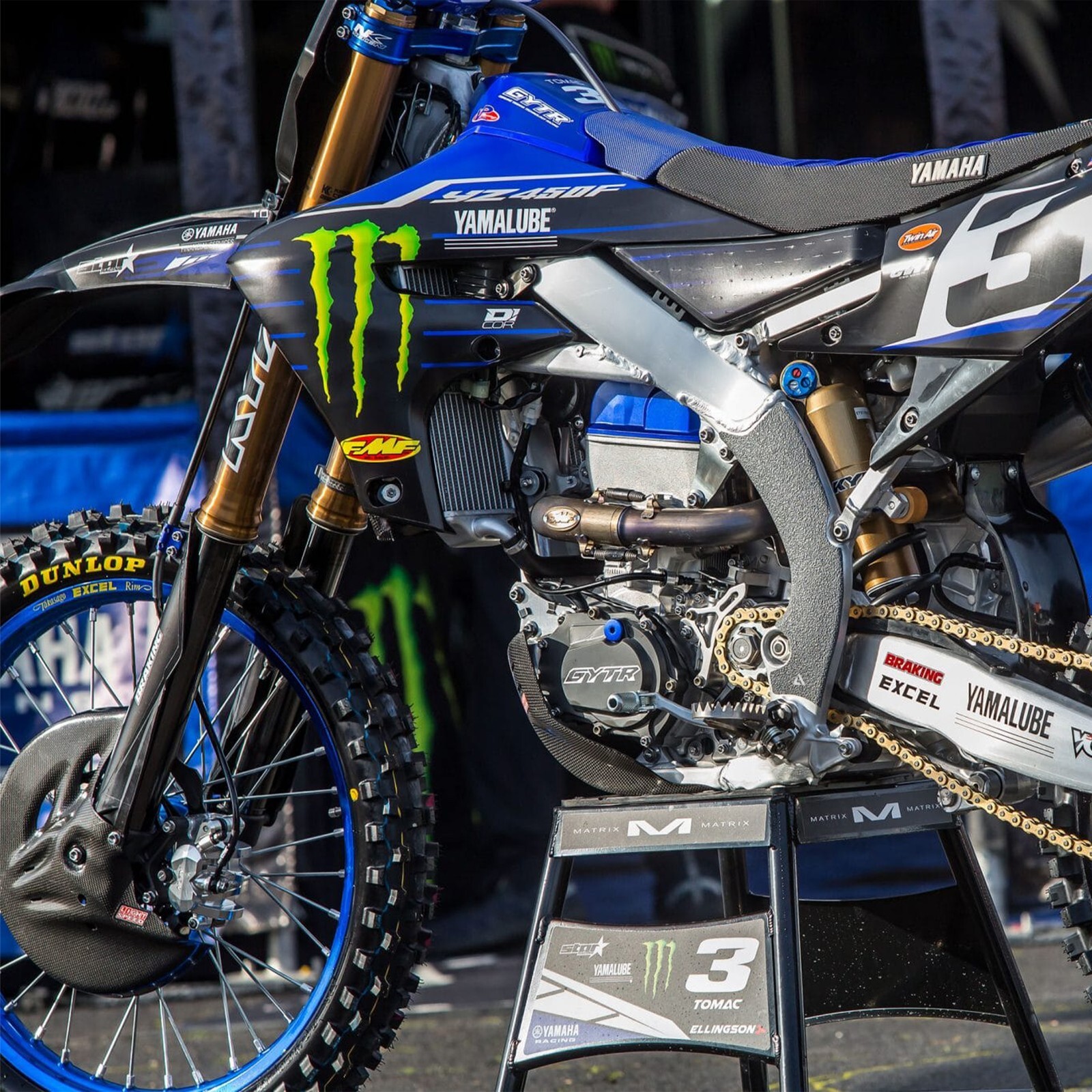 19 - 2025 YZ250F / 18 - 2025 YZ450F Yamaha Rubberized Frame Grip Tape (2 Pairs)