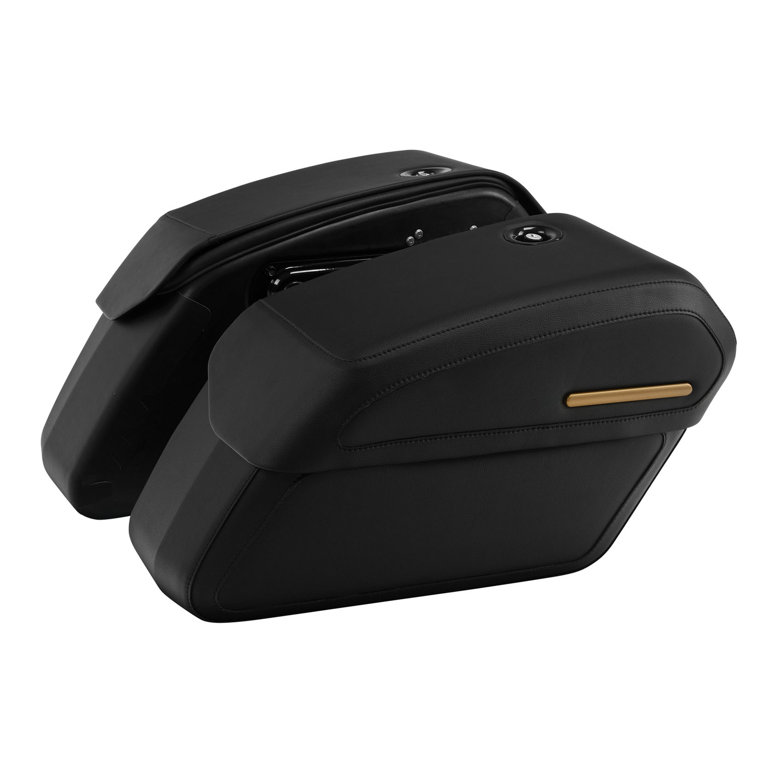 Black Detachable Saddlebags Fit For Harley Davidson Fat Boy Breakout 2014-2024