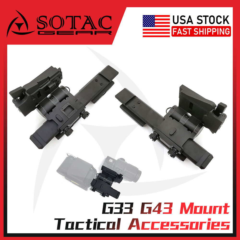 G33 G43 Mount Metal G33 Mount Flip-To-Side Mount Riser G23 Weapon Base SOTAC US