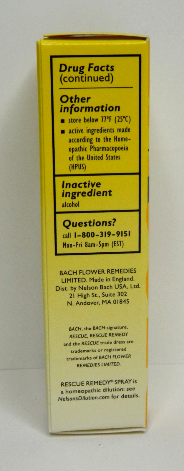 Bach RESCUE REMEDY SPRAY Natural Stress Relief Homeopathic 0.7 fl oz 20mL