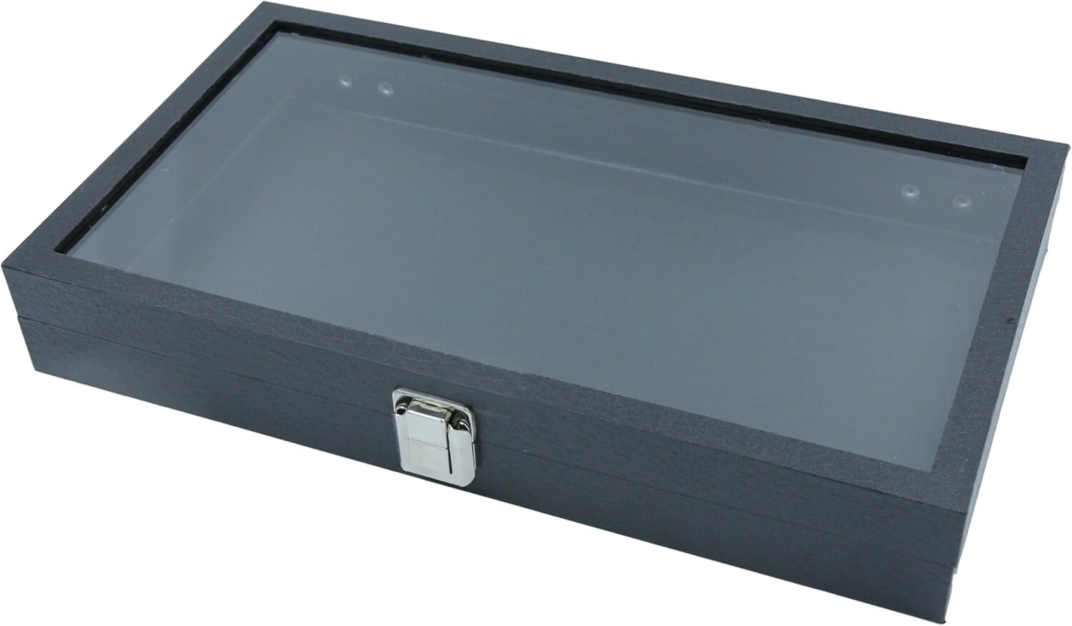 Set of 2 Glass Top Display Cases Jewelry Organizer Multi-Purpose Rings Bracelets