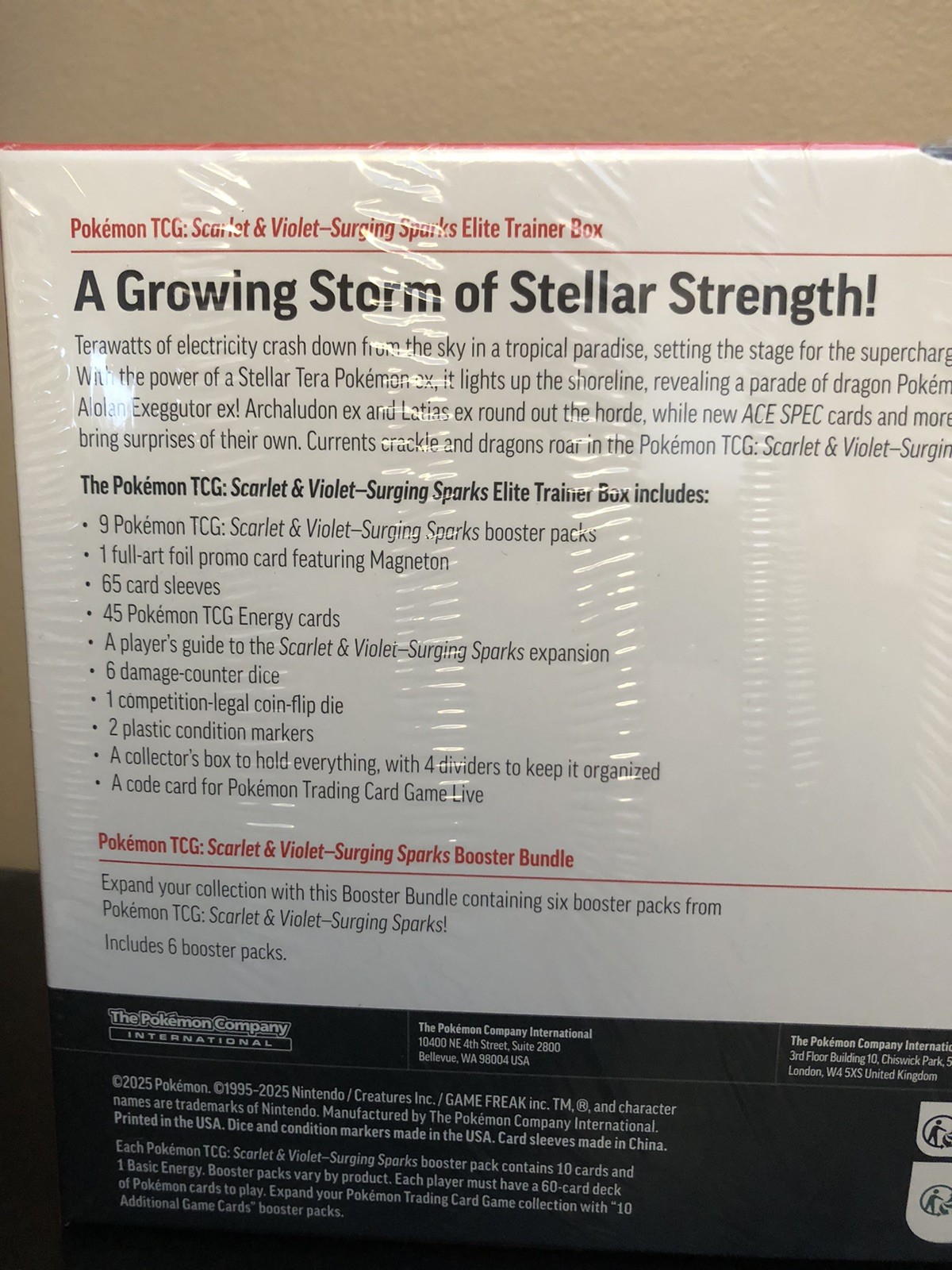 Pokemon Surging Sparks Costco 2-Pack - Elite Trainer Box (ETB) + Booster Bundle