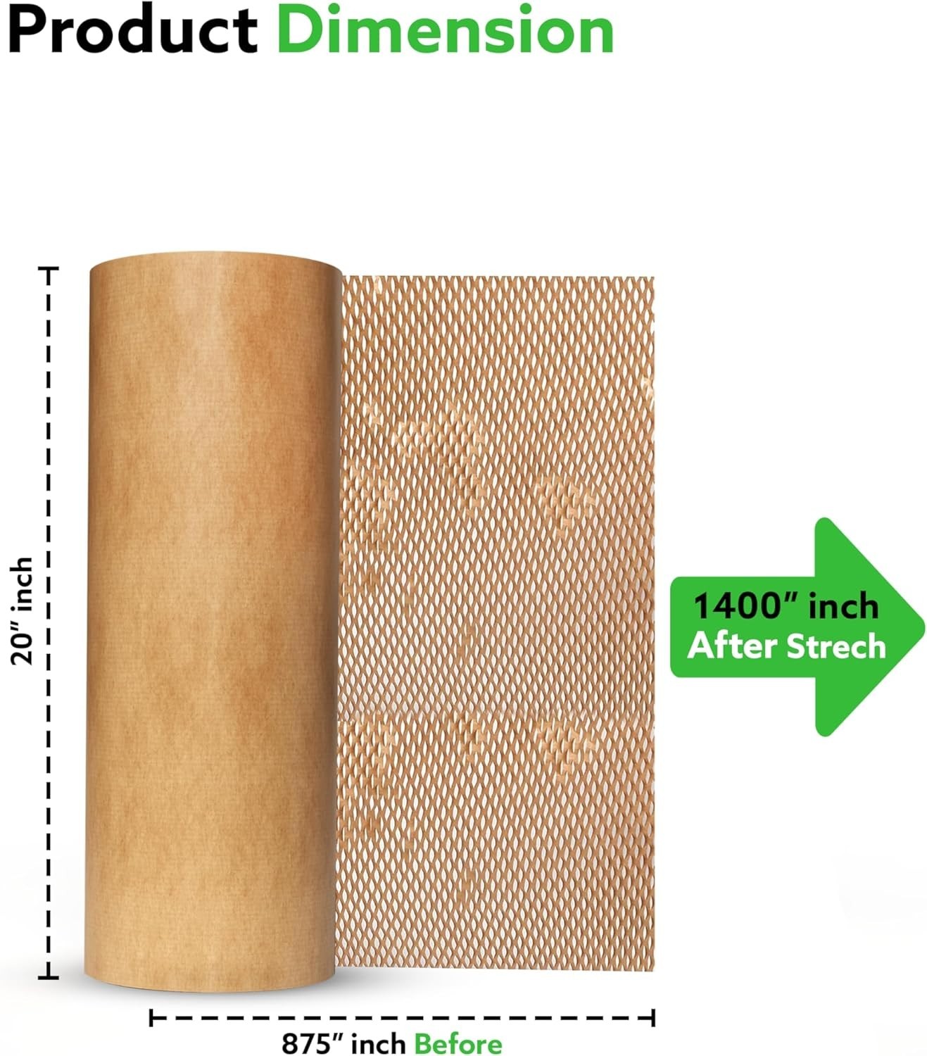 Packing Paper Roll Dispenser – Eco Honeycomb Wrap for Shipping & Moving