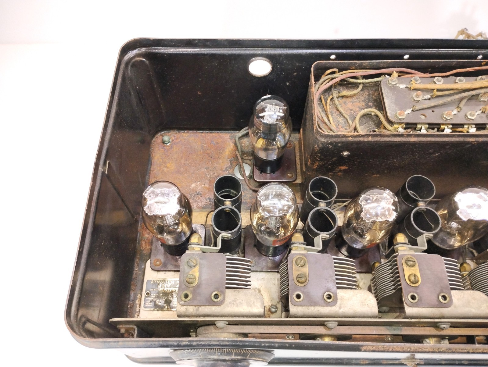 Antique Atwater Kent Model 47 Tube Radio Metal Case Untested Parts Repair