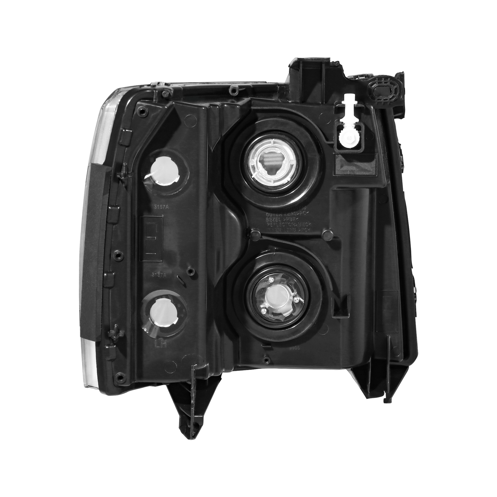 Pair Headlight Assembly w/ Clear Lens For 07-13 Chevy Silverado 1500 2500 3500