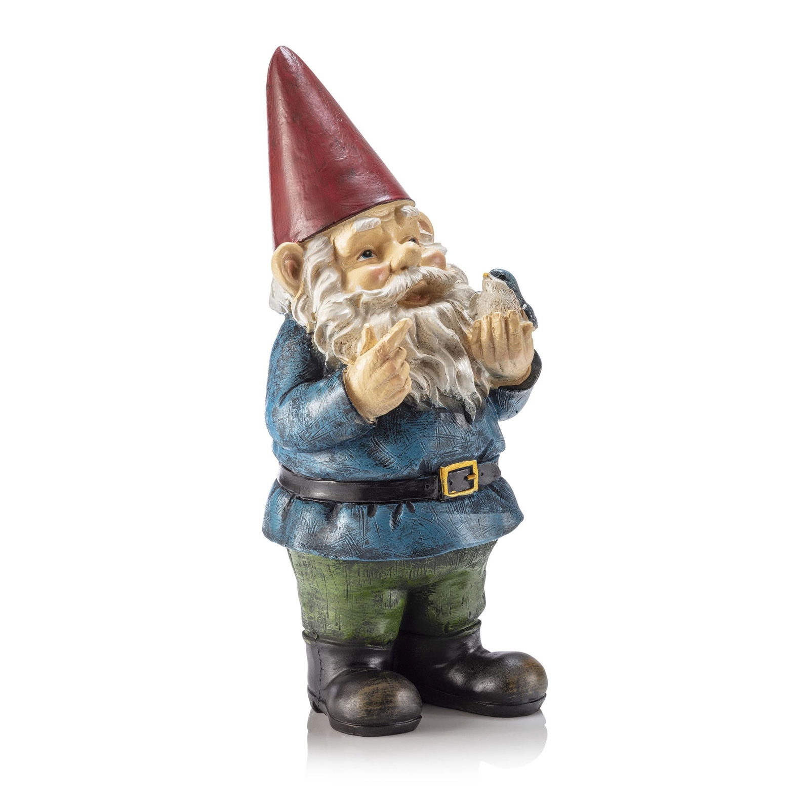 Alpine 12-Inch Outdoor Garden Gnome Statue Multicolor
