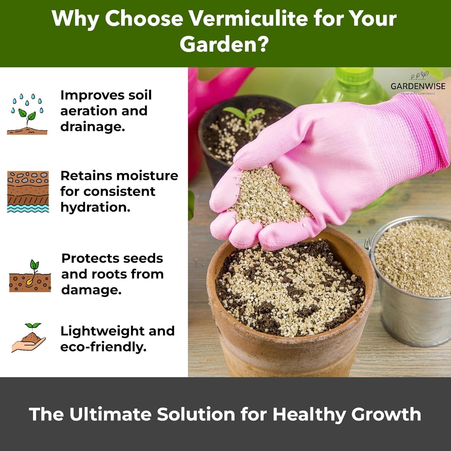 Organic Coarse Vermiculite Grade 3 – Soil Aeration, Seed Starting & Mushroom Mix