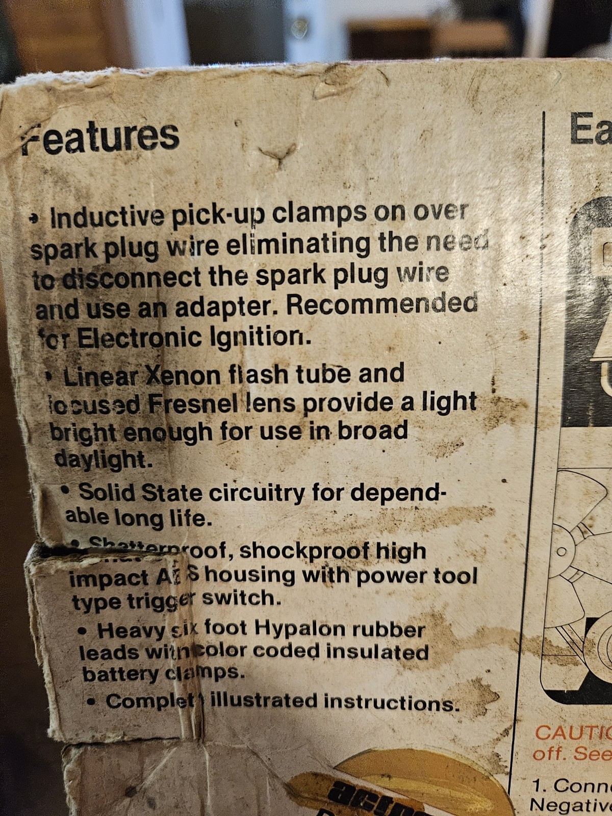 Actron L-200 D.C. Power Clamp-On Timing Light USA Engine Motor Gauge Mark 1980’s