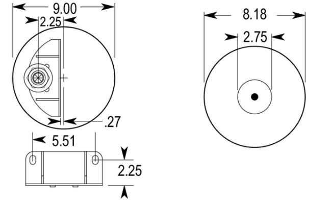 Pair of Air Spring Bag for Kenworth Trucks Replaces Firestone W01-358-9541 9547