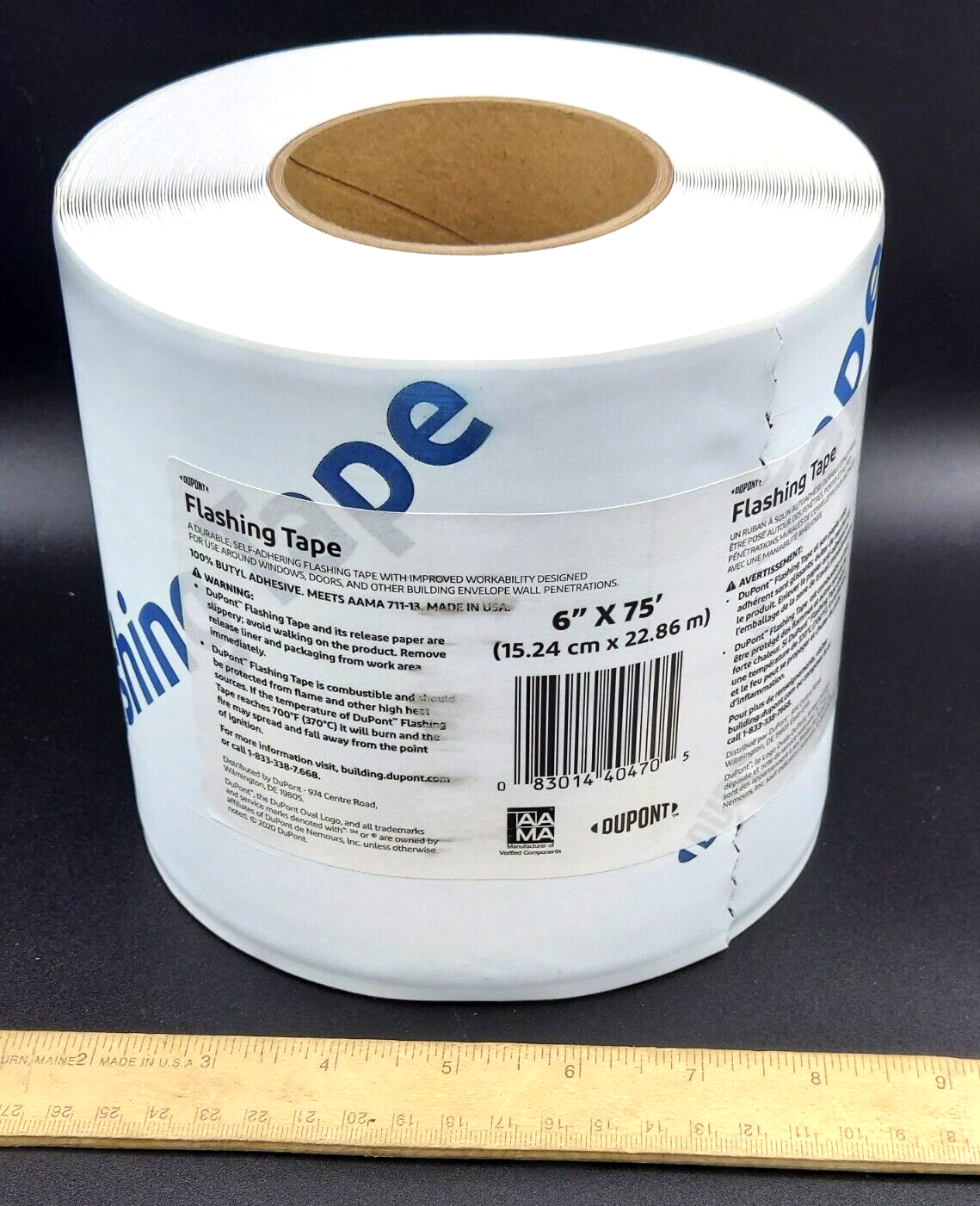 DuPont 6" x 75' Roll Flashing Tape Butyl Adhesive Windows and Doors *Brand New*