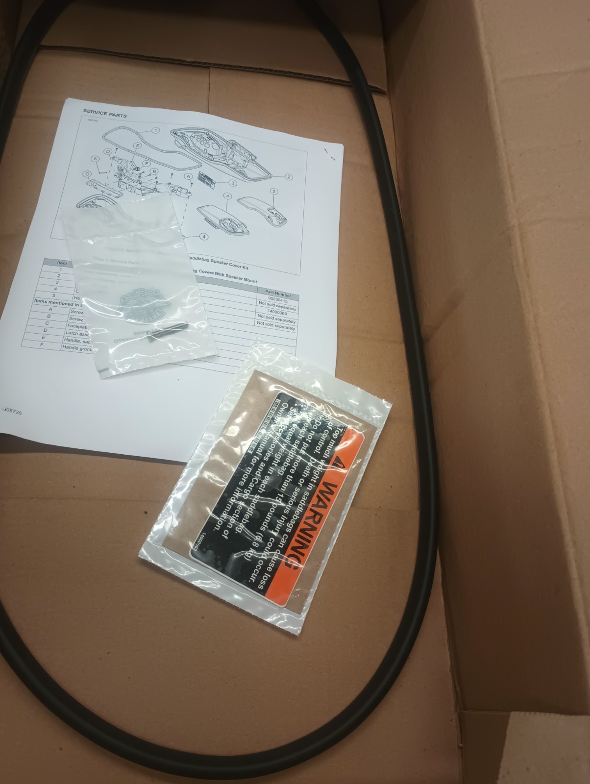 2015-16 Harley Davidson Touring Boom Audio Saddlebag Speaker Lids OEM