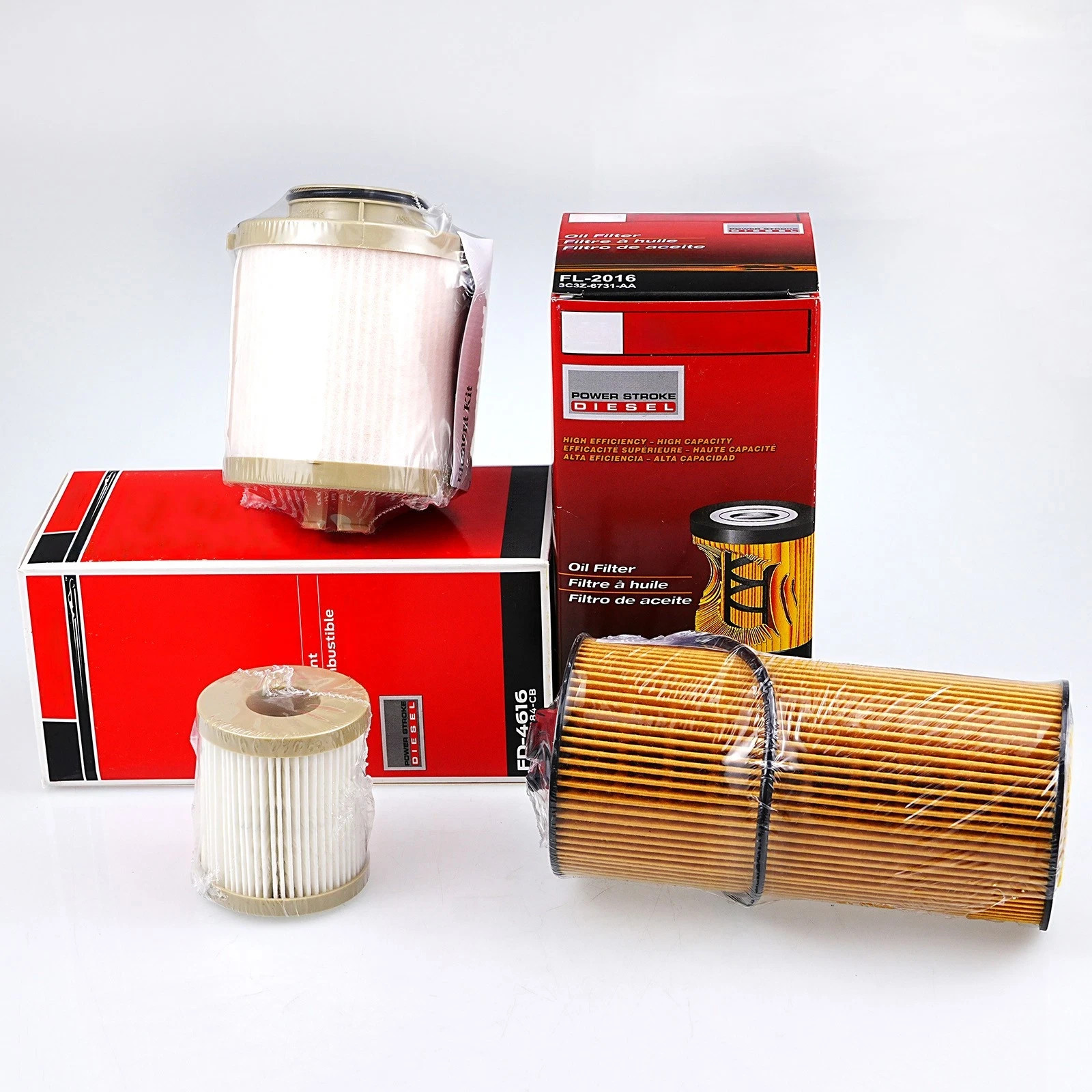 FD4616 FL2016 Oil & Fuel Filter Kit Ford 6.0L Powerstroke Diesel 2003-2007